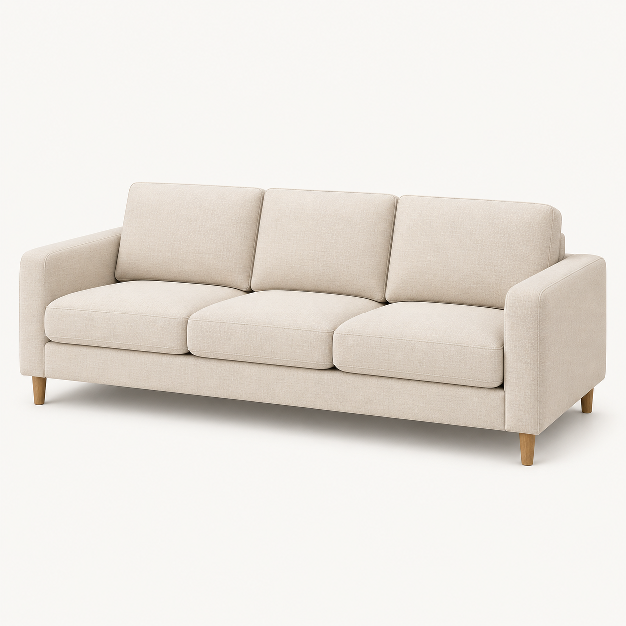 Parkside three-seat sofa in a warm neutral finish